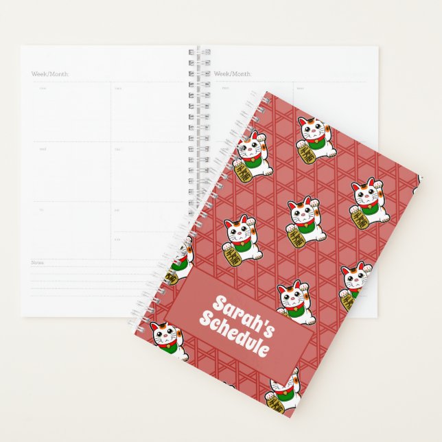 Agenda Patrón japonés Maneki Neko (Demostración)