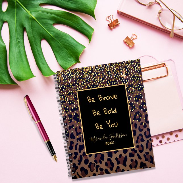 Agenda Patrón leopardo motivación marrón negro 2025 (Subido por el creador)