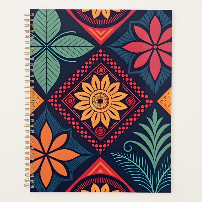 Agenda Patrón mágico de las flores (Anverso)