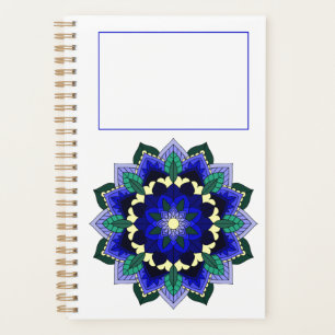 Agenda Patrón Mandala 02 en azul oscuro