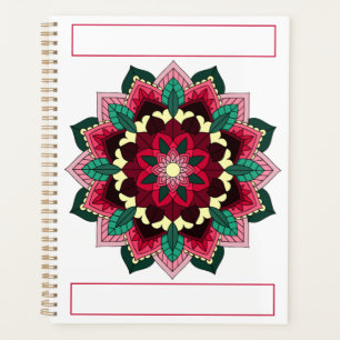 Agenda Patrón Mandala 02 en rosa profundo