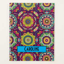 Agenda Patrón Mandala Retro Personalizado