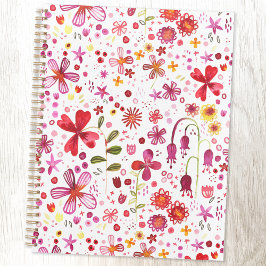 Agenda Patrón moderno de acuarela floral