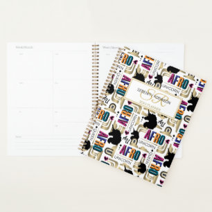 Agenda Patrón Negrita Afro Unicornio