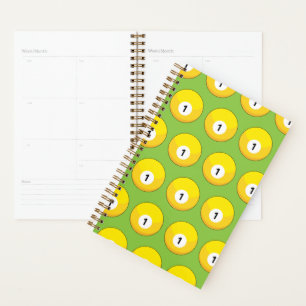 Agenda Patrón número uno de la bola amarilla Billiard