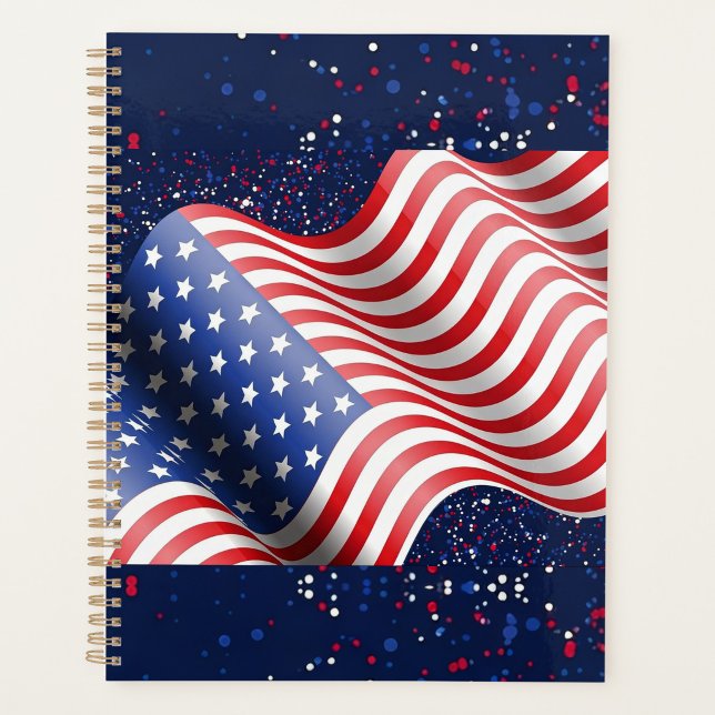 Agenda Patrón ondulado de la bandera de EE. UU. ("Stars, stripes, and everyday inspiration" )