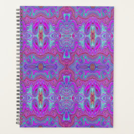 Agenda Patrón ondulado mármol trippy magenta y azul