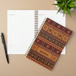Agenda Patrón ornamental tribal de la etnia terracota mod