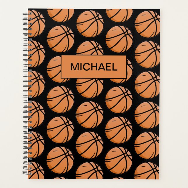 Agenda Patrón personalizado Baloncesto jugador y entrenad (Anverso)
