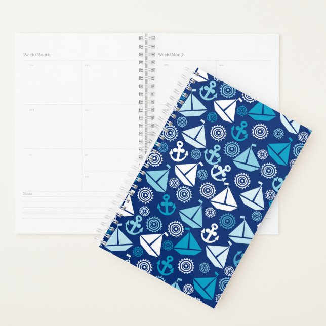 Agenda Patrón personalizado con veleros (Demostración)