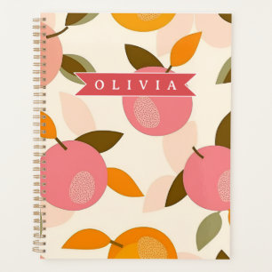 Agenda Patrón Personalizado de Melocotón Lindo Verano Ret