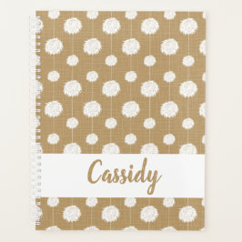 Agenda Patrón Pom Pom de animadores dorados