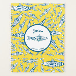 Agenda Patrón portugués de sardinas de Lisboa Azulejos am