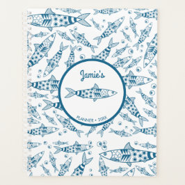 Agenda Patrón portugués de sardinas de Lisboa Azulejos bl