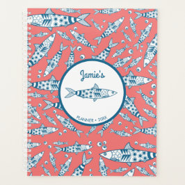 Agenda Patrón portugués de sardinas de Lisboa Azulejos ro