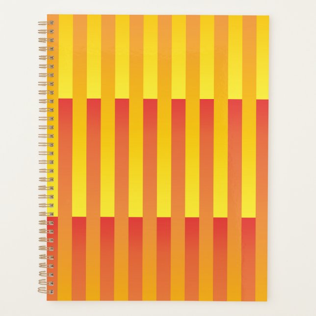 Agenda Patrón rayado amarillo naranja (Anverso)