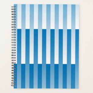 Agenda Patrón rayado azul blanco