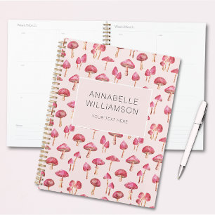Agenda Patrón rosa de setas acuáticas