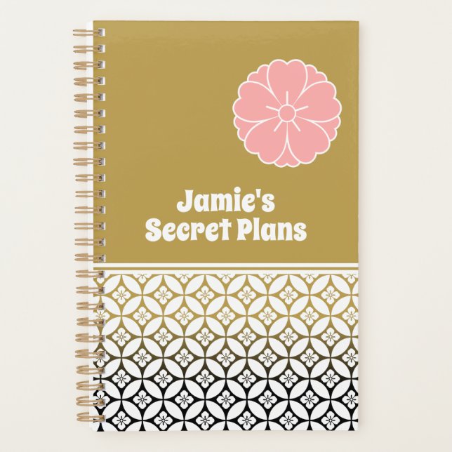 Agenda Patrón shippou japonés tradicional y sakura (Anverso)