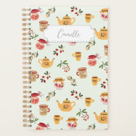 Agenda Patrón sin problemas de tiempo de té en personaliz