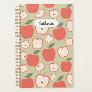 Agenda Patrón sin soldadura de la Apple Roja de personali