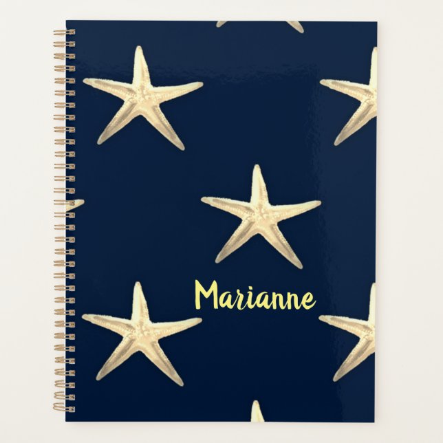 Agenda Patrón Starfish sobre fondo sólido (Anverso)