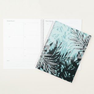 Agenda Patrón tropical azul claro
