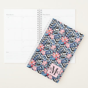 Agenda Patrón tropical de flor de Lotus