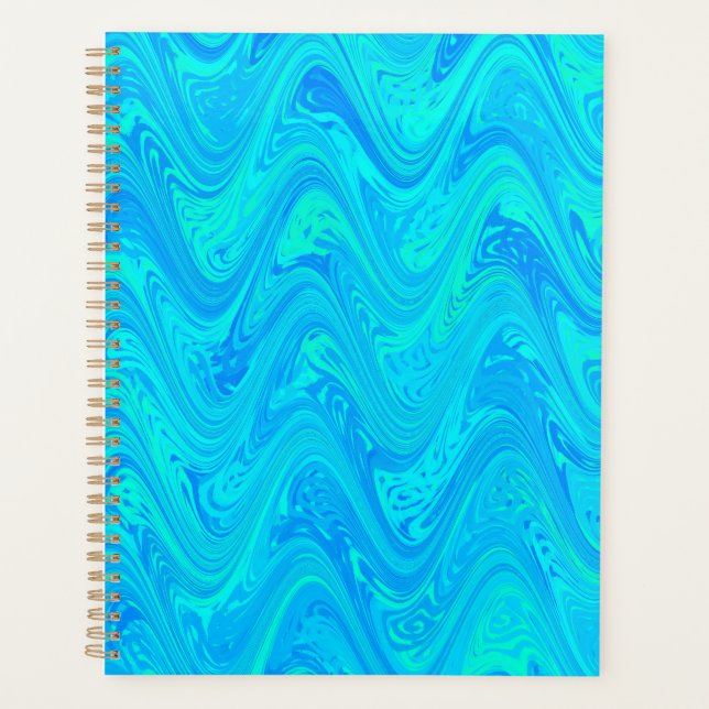Agenda Patrón verde azul mareado (Anverso)