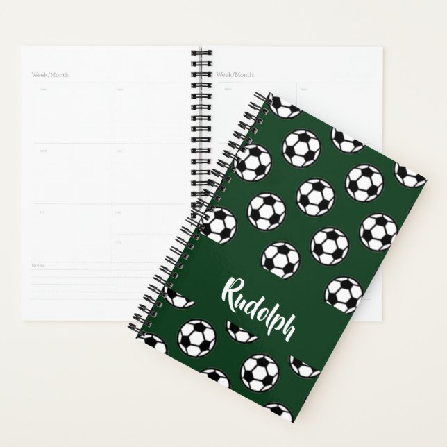 Agenda Patrón verde de bolas de fútbol (Demostración)
