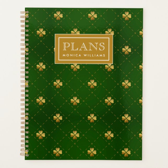 Agenda Patrón verde dorado (Anverso)