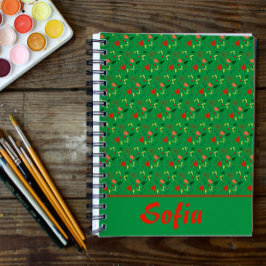 Agenda Patrón verde floral adormidera silvestre planeador