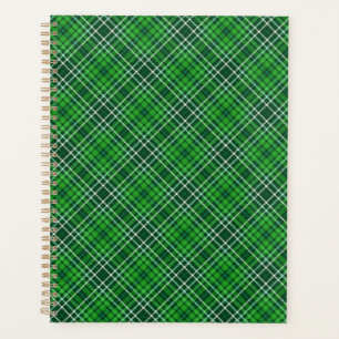Agenda Patrón verde oscuro y verde vegetal