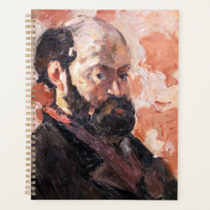 Agenda Paul Cezanne - autorretrato de fondo rosa
