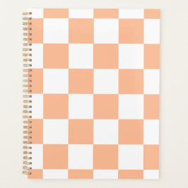 Agenda Peach Fuzz Checkered Gingham Pattern