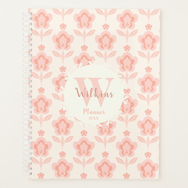 Agenda Peach Peach Peach Peach Boho Flor Floral Decoració (Anverso)