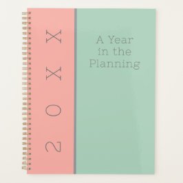 Agenda Peach Soft Peach and Jungle Mist personalizado de 
