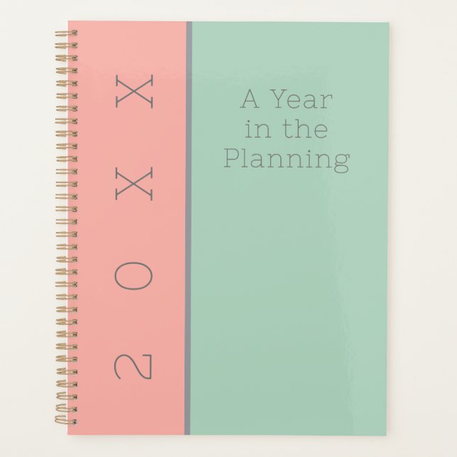 Agenda Peach Soft Peach and Jungle Mist personalizado de  (Anverso)