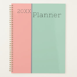 Agenda Peach Soft Peach y Jungle Mist Green personalizado