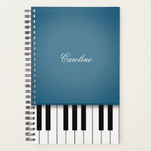 Agenda Peacock Blue Piano Teclado Música personalizada