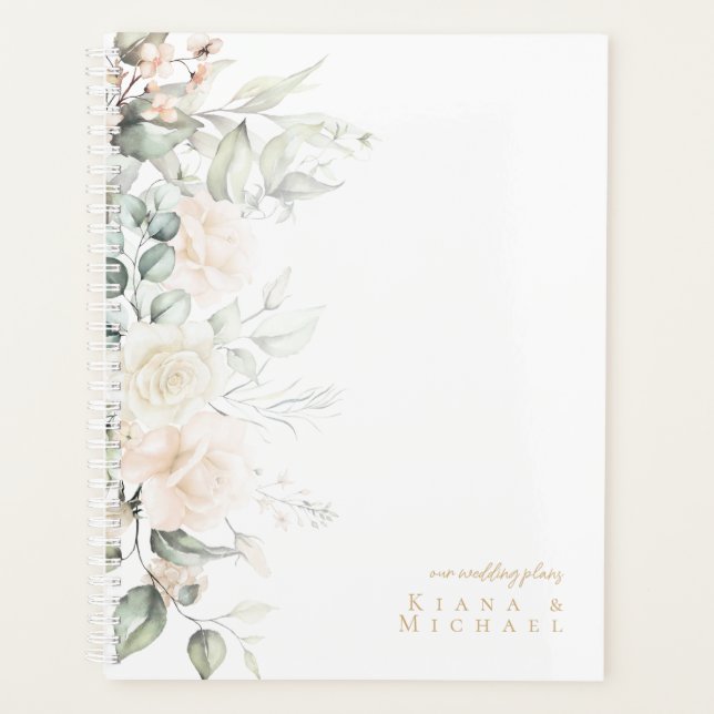 Agenda Pearl Rubor Floral Boda ID989 (Anverso)