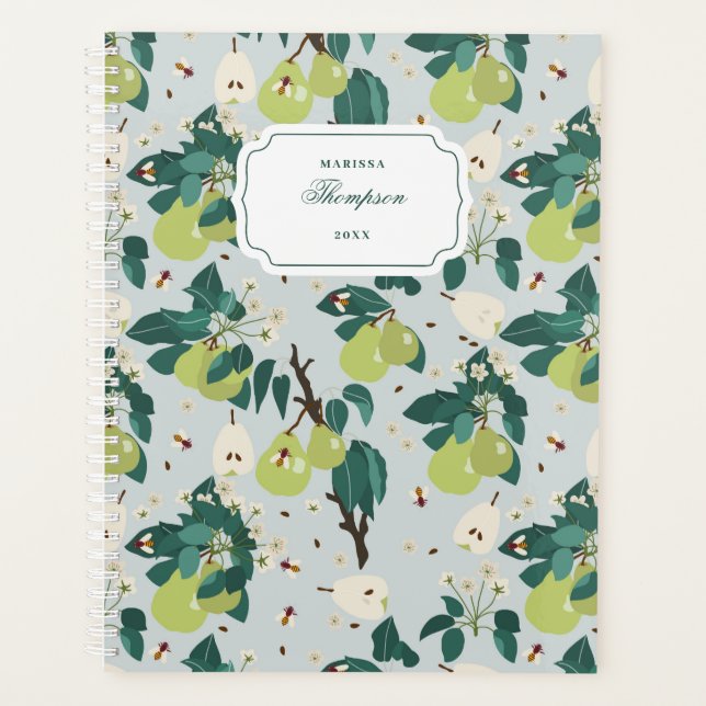 Agenda Pears & Bees in a Botanical Floral Garden Receta (Anverso)