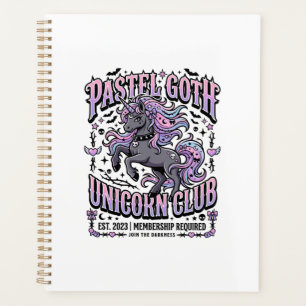 Agenda Pegatina comercial del club de unicornios góticos 