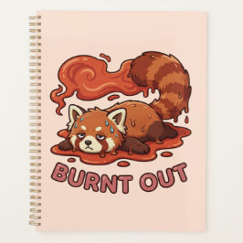 Agenda Pegatina divertida de panda rojo derritiéndose que