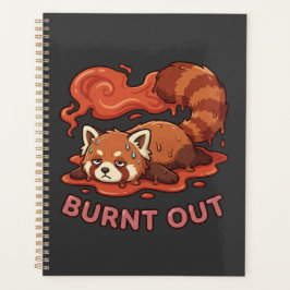 Agenda Pegatina divertida de panda rojo derritiéndose que
