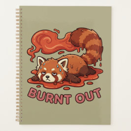 Agenda Pegatina divertida de panda rojo derritiéndose que