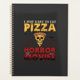 Agenda Películas de terror de pizza Halloween Calavera Mu