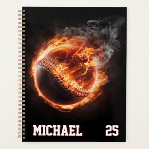 Agenda Pelota de béisbol personalizada con número y nombr