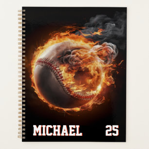 Agenda Pelota de béisbol personalizada con número y nombr