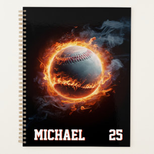 Agenda Pelota de béisbol personalizada con número y nombr